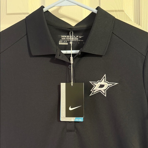 Nike Women's Black Short Sleeve Dallas Stars golf shirt.  dri-fit. - Picture 2 of 4